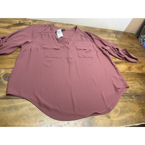 Torrid Women’s Plus Size 1X Harper Pullover 3/4 Sleeve Blouse - Wild Ginger - Picture 7 of 12